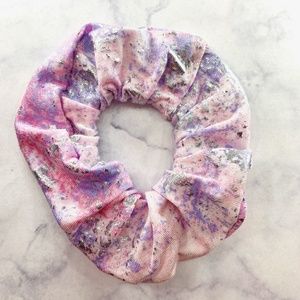 Cotton Candy/Marble Hair Scrunchie/HANDMADE (NEW)